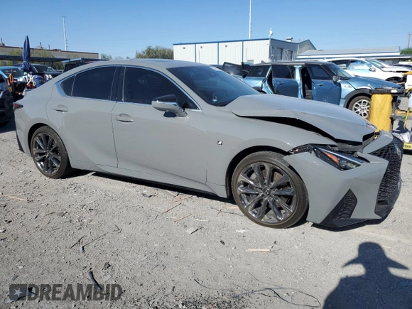 2024 Lexus IS 350 F Sport with VIN JTHGZ1B24R5074190, listed as a Copart auction lot 57615815 with 7,209 mi miles and Salvage title. Bid and sale history available at DreamBid. Image 4.