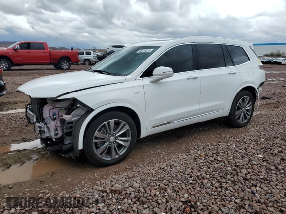2022 Cadillac XT6 Premium Luxury with VIN 1GYKPCRS6NZ127584, listed as a Copart auction lot 48429085 with 24,994 mi miles and Salvage Title. Bid and sale history available at carsss.com. Image 1.