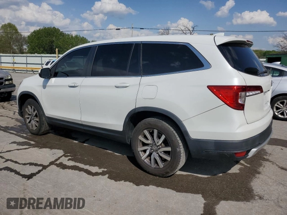 2021 Honda Pilot EX-L with VIN 5FNYF5H54MB002775, listed as a Copart auction lot 52244475 with 44,210 mi miles and Salvage Title. Bid and sale history available at carsss.com. Image 2.