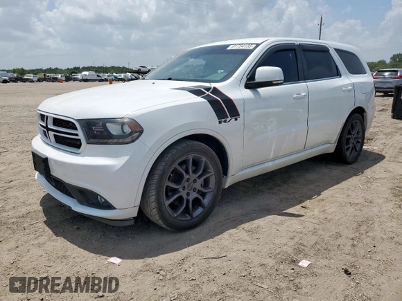 2015 Dodge Durango R/T with VIN 1C4SDHCT9FC916636, listed as a Copart auction lot 61754135 with 201,678 mi miles and Salvage title. Bid and sale history available at DreamBid. Image 1.