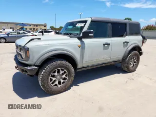 2024 Ford Bronco Badlands с VIN 1FMEE9BP5RLA42032, выставлен на аукционе Copart как лот 66133425 с пробегом 4 143 миль миль и Списание • Salvage title. История ставок и продаж доступна на DreamBid. Изображение 1.