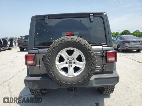 2020 Jeep Wrangler Unlimited Sport S z VIN 1C4HJXDG1LW340016, wystawiony jako Copart lot #56994965 z przebiegiem 38 259 mil mil oraz Szkoda całkowita • Salvage title. Historia ofert i sprzedaży dostępna na DreamBid. Obrazek 6.