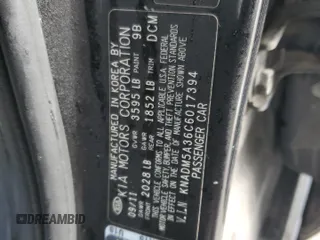 2012 Kia Rio LX with VIN KNADM5A36C6017394, listed as a Copart auction lot 86751824 with 121,126 mi miles and Clean Title. Bid and sale history available at DreamBid. Image 12.