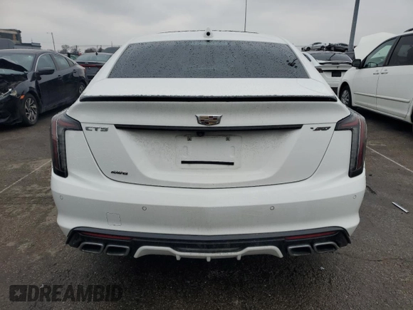 2021 Cadillac CT5 V-Series with VIN 1G6DV5RW6M0144314, listed as a Copart auction lot 45296315 with 35,030 mi miles and Salvage title. Bid and sale history available at DreamBid. Image 6.