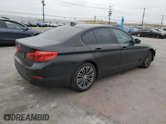 2018 BMW 5 Series 540i with VIN WBAJE5C56JG917606, listed as a Copart auction lot 54196055 with 85,207 mi miles and Salvage title. Bid and sale history available at DreamBid. Image 3.