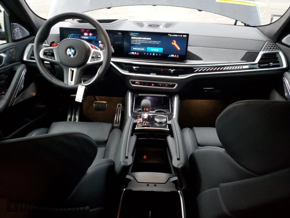 2024 BMW X6 M with VIN 5YM23ET08R9V15689, listed as a Copart auction lot 86357404 with 9,847 mi miles and Salvage Title. Bid and sale history available at carsss.com. Image 8.