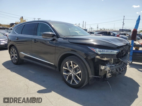 2023 Acura MDX Technology with VIN 5J8YD9H45PL002520, listed as a Copart auction lot 51916355 with 28,040 mi miles and Salvage title. Bid and sale history available at DreamBid. Image 4.