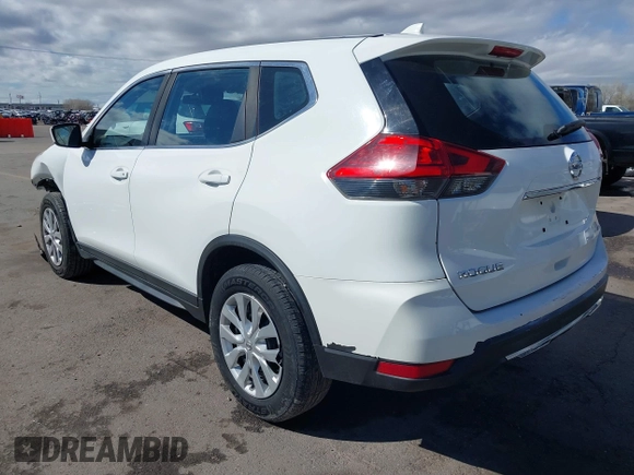 2017 Nissan Rogue SV with VIN KNMAT2MV9HP558445, listed as a IAAI auction lot 41637607 with 141,692 mi miles. Bid and sale history available at carsss.com. Image 3.
