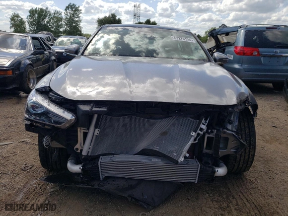 2021 Genesis G70 2.0T with VIN KMTG34LA0MU075248, listed as a Copart auction lot 59276124 with 14,240 mi miles and Salvage Title. Bid and sale history available at carsss.com. Image 5.