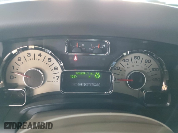 2010 Ford Expedition SSV with VIN 1FMJU1F53AEA00625, listed as a Copart auction lot 61420585 with 126,334 mi miles and Salvage title. Bid and sale history available at DreamBid. Image 9.