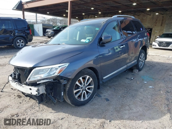 2014 Nissan Pathfinder Platinum with VIN 5N1AR2MM6EC604107, listed as a IAAI auction lot 41596835 with 110,125 mi miles and . Bid and sale history available at DreamBid. Image 17.