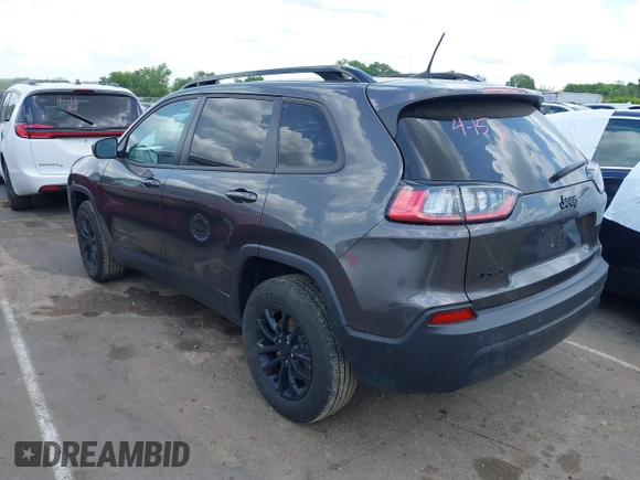 2023 Jeep Cherokee Altitude Lux with VIN 1C4PJMMB0PD115067, listed as a IAAI auction lot 42173993 with 52,180 mi miles. Bid and sale history available at carsss.com. Image 3.