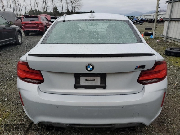 2020 BMW M2 Competition with VIN WBS2U7C02L7E10470, listed as a Copart auction lot 87108934 with 0 mi miles and Salvage Title. Bid and sale history available at carsss.com. Image 6.
