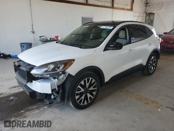 2020 Ford Escape SE Sport Hybrid z VIN 1FMCU9BZ5LUC14427, wystawiony jako Copart lot #57752255 z przebiegiem 8 683 mil mil oraz Szkoda całkowita • Salvage title. Historia ofert i sprzedaży dostępna na DreamBid. Obrazek 1.