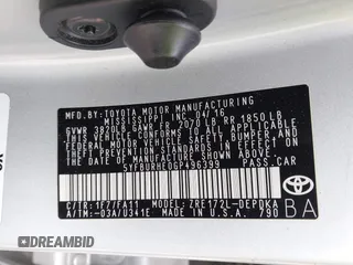 2016 Toyota Corolla L with VIN 5YFBURHE0GP496399, listed as a IAAI auction lot 41931774 with 113,842 mi miles and . Bid and sale history available at DreamBid. Image 9.