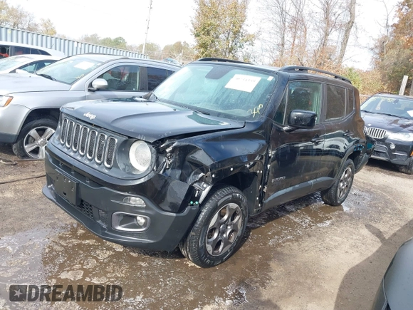 2015 Jeep Renegade Latitude with VIN ZACCJBBH2FPC25869, listed as a IAAI auction lot 40734359 with 128,475 mi miles. Bid and sale history available at carsss.com. Image 17.