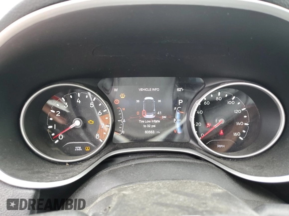 2020 Jeep Compass Limited с VIN 3C4NJDCB8LT208965, выставлен на аукционе Copart как лот 57675405 с пробегом 60 563 миль миль и На запчасти • Non repairable. История ставок и продаж доступна на DreamBid. Изображение 9.
