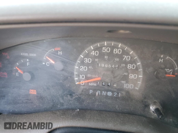 1998 Ford F-250 with VIN 1FTPX28L1WKC07787, listed as a Copart auction lot 75915464 with 199,543 mi miles and Clean title. Bid and sale history available at DreamBid. Image 9.