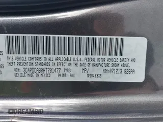 2017 Dodge Journey SE with VIN 3C4PDCAB0HT701477, listed as a IAAI auction lot 42025733 with 168,269 mi miles and . Bid and sale history available at DreamBid. Image 9.