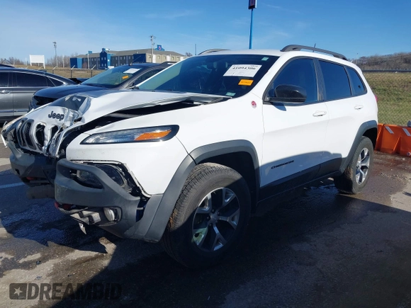 2018 Jeep Cherokee Trailhawk with VIN 1C4PJMBX7JD550173, listed as a IAAI auction lot 41094306 with 74,128 mi miles. Bid and sale history available at carsss.com. Image 20.
