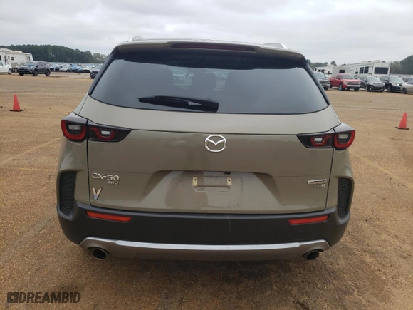 2023 Mazda CX-50 2.5 Turbo with VIN 7MMVABXY3PN148876, listed as a Copart auction lot 79131284 with 50,606 mi miles and Salvage Title. Bid and sale history available at carsss.com. Image 6.