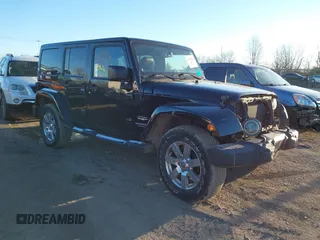 2014 Jeep Wrangler Unlimited Sahara with VIN 1C4BJWEG7EL322316, listed as a IAAI auction lot 41059508 with 144,662 mi miles. Bid and sale history available at carsss.com. Image 1.