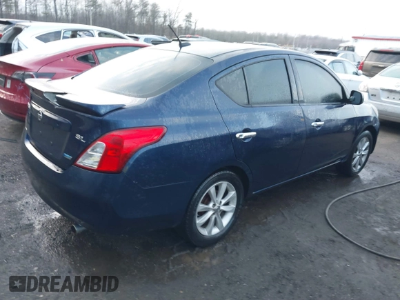 2014 Nissan Versa SV with VIN 3N1CN7AP3EL822730, listed as a IAAI auction lot 41504683 with 96,805 mi miles. Bid and sale history available at carsss.com. Image 4.