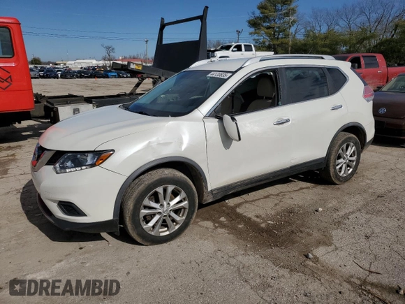 2016 Nissan Rogue SV z VIN KNMAT2MV8GP699618, wystawiony jako Copart lot #44120835 z przebiegiem 154 103 mil mil oraz Szkoda całkowita • Salvage title. Historia ofert i sprzedaży dostępna na DreamBid. Obrazek 1.