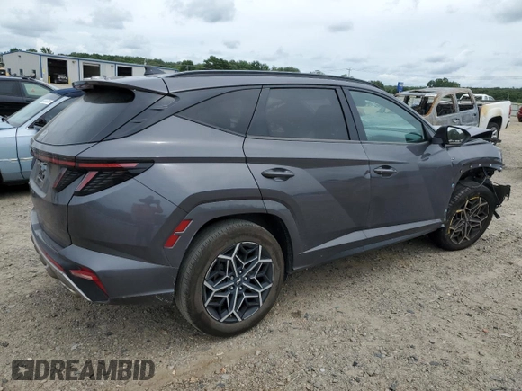 2022 Hyundai Tucson N Line with VIN KM8JF3AE4NU100497, listed as a Copart auction lot 65032454 with 0 mi miles and Salvage Title. Bid and sale history available at carsss.com. Image 3.