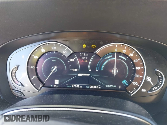 2019 BMW 5 Series 530e iPerformance with VIN WBAJA9C51KB391855, listed as a IAAI auction lot 41429622 with 47,162 mi miles. Bid and sale history available at carsss.com. Image 7.