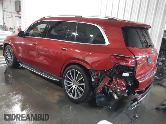 2025 Mercedes-Benz GLS with VIN 4JGFF5KEXSB291866, listed as a IAAI auction lot 41556256 with 4,804 mi miles. Bid and sale history available at carsss.com. Image 3.
