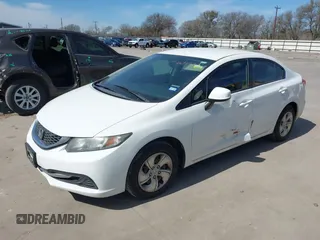 2013 Honda Civic LX with VIN 2HGFB2F57DH580580, listed as a IAAI auction lot 41673421 with 148,675 mi miles and . Bid and sale history available at DreamBid. Image 2.