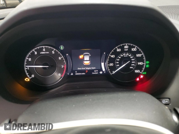 2025 Acura RDX Advance with VIN 5J8TC2H77SL001974, listed as a Copart auction lot 50330135 with 334 mi miles and Salvage Title. Bid and sale history available at DreamBid. Image 9.