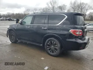 2020 Nissan Armada SL with VIN JN8AY2NC6L9617290, listed as a Copart auction lot 49095875 with 75,322 mi miles and Salvage Title. Bid and sale history available at carsss.com. Image 2.