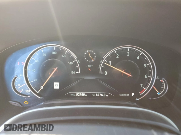 2019 BMW 7 Series 750i with VIN WBA7F0C56KGM25329, listed as a Copart auction lot 71613623 with 52,799 mi miles. Bid and sale history available at carsss.com. Image 9.