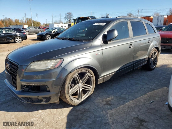 2012 Audi Q7 3.0T S line with VIN WA1DGAFEXCD010418, listed as a Copart auction lot 81301544 with 192,297 mi miles and Clean Title. Bid and sale history available at carsss.com. Image 1.