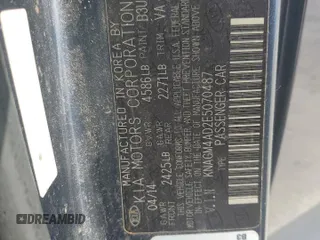 2014 Kia Optima Hybrid LX with VIN KNAGM4AD2E5070487, listed as a Copart auction lot 71986314 with 237,202 mi miles and Non Repairable. Bid and sale history available at carsss.com. Image 13.
