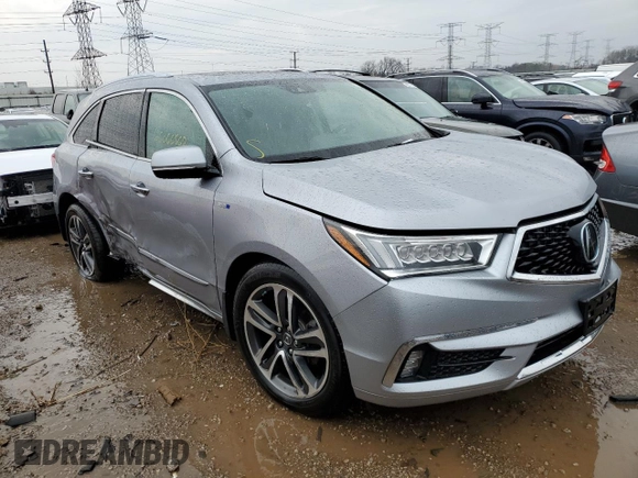2017 Acura MDX Sport Hybrid w/Advance Pkg with VIN 5FRYD7H74HB001746, listed as a Copart auction lot 66066562 with 47,204 mi miles. Bid and sale history available at carsss.com. Image 1.
