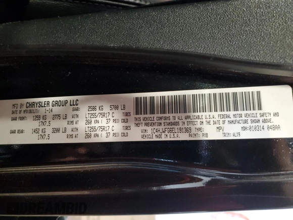 2014 Jeep Wrangler Unlimited Rubicon X with VIN 1C4HJWFG6EL191369, listed as a Copart auction lot 55748165 with 151,522 mi miles and Salvage title. Bid and sale history available at DreamBid. Image 12.