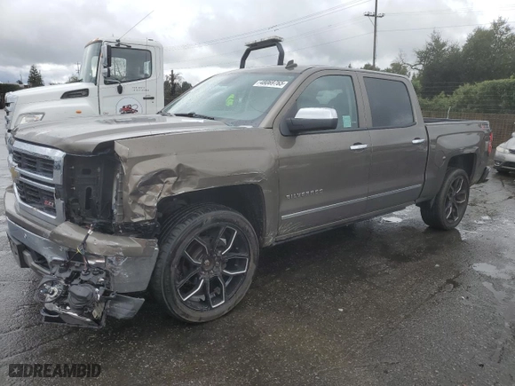 2014 Chevrolet Silverado 1500 LTZ with VIN 3GCUKSEC3EG523333, listed as a Copart auction lot 48069765 with 60,641 mi miles and Salvage Title. Bid and sale history available at carsss.com. Image 1.