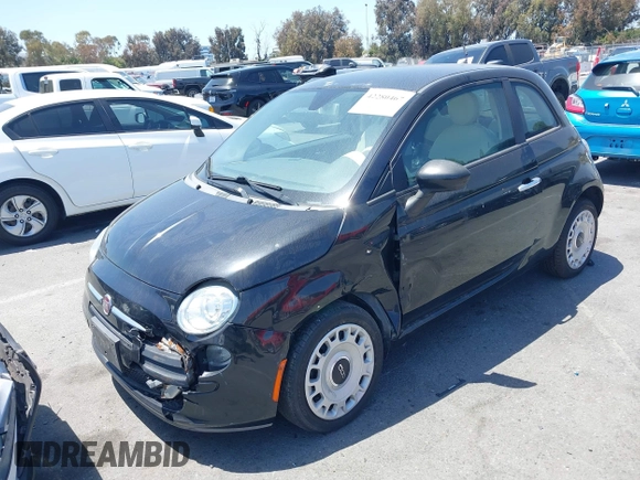 2012 FIAT 500 Pop z VIN 3C3CFFAR1CT343875, wystawiony jako IAAI lot #42280467 z przebiegiem 85 170 mil mil oraz . Historia ofert i sprzedaży dostępna na DreamBid. Obrazek 2.