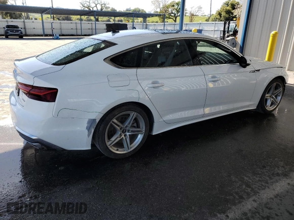 2021 Audi A5 Sportback S line Premium with VIN WAUDACF56MA059974, listed as a Copart auction lot 49386004 with 53,655 mi miles. Bid and sale history available at carsss.com. Image 3.