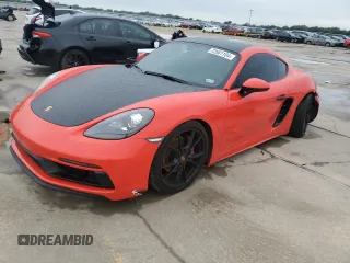 2018 Porsche Cayman S with VIN WP0AB2A80JS278367, listed as a Copart auction lot 72601104 with Not Provided miles and Salvage Title. Bid and sale history available at DreamBid. Image 1.