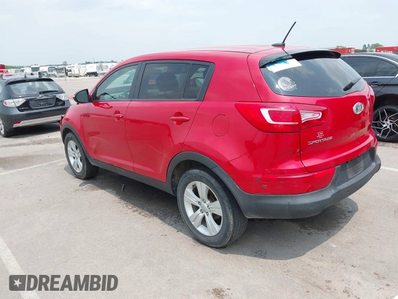 2013 Kia Sportage LX with VIN KNDPB3A24D7485007, listed as a IAAI auction lot 42446887 with 106,033 mi miles and . Bid and sale history available at DreamBid. Image 3.