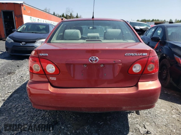 2006 Toyota Corolla CE with VIN 2T1BR32E26C710718, listed as a Copart auction lot 56579285 with 261,054 mi miles and Salvage title. Bid and sale history available at DreamBid. Image 6.