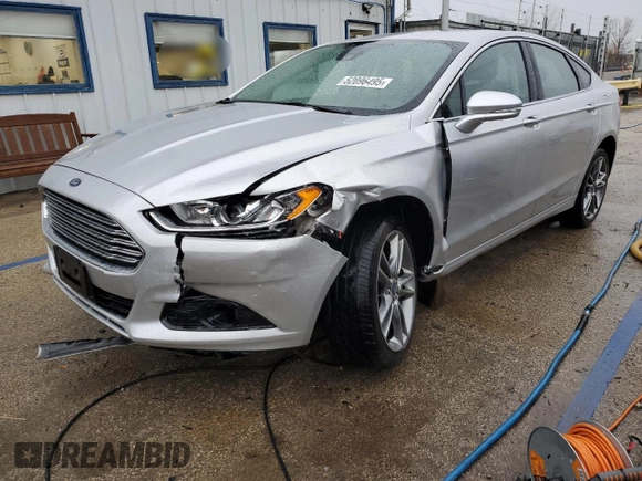 2015 Ford Fusion Titanium with VIN 3FA6P0D94FR158242, listed as a Copart auction lot 52096495 with 98,054 mi miles and Salvage Title. Bid and sale history available at carsss.com. Image 1.