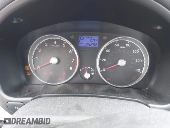2010 Hyundai Accent GLS with VIN KMHCN4AC5AU464938, listed as a IAAI auction lot 42161461 with 134,296 mi miles. Bid and sale history available at carsss.com. Image 7.
