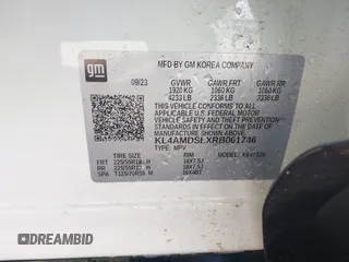 2024 Buick Encore GX Sport Touring with VIN KL4AMDSLXRB061746, listed as a IAAI auction lot 41788455 with 10,814 mi miles and . Bid and sale history available at DreamBid. Image 9.