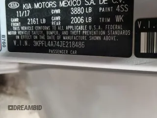 2018 Kia Forte LX with VIN 3KPFL4A74JE218486, listed as a Copart auction lot 51410855 with 106,013 mi miles and Salvage Title. Bid and sale history available at carsss.com. Image 14.