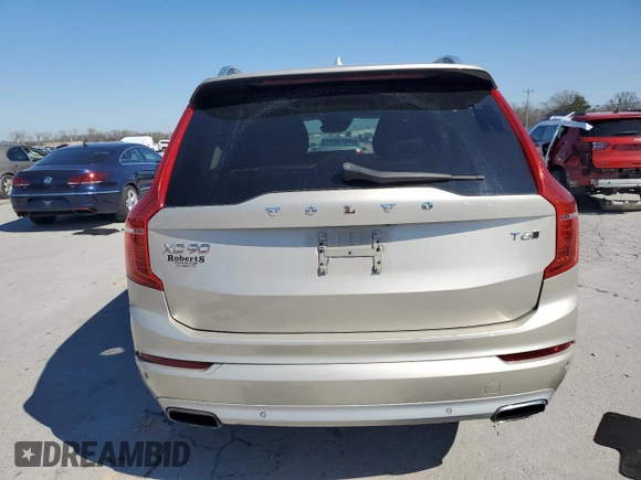 2016 Volvo XC90 T6 Momentum with VIN YV4A22PK6G1001530, listed as a Copart auction lot 50519695 with 213,816 mi miles and Clean Title. Bid and sale history available at carsss.com. Image 6.